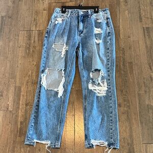 Altered State Distressed Blue Denim Jeans